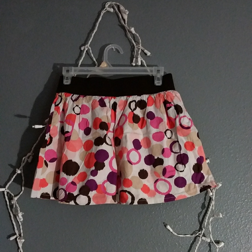 A mini colorful skirt